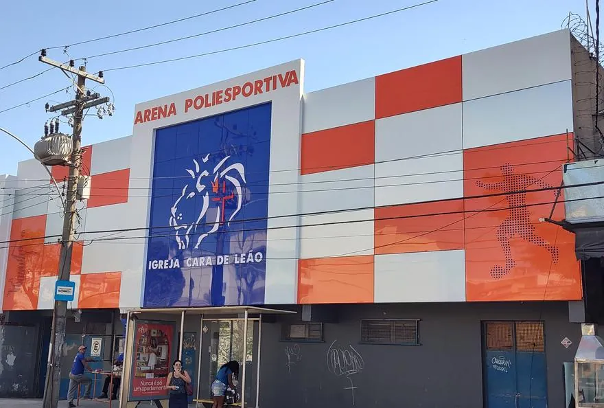 Fachada da Arena Poliesportiva da Igreja Cara de Leão, obra executada pela MCL Construtora