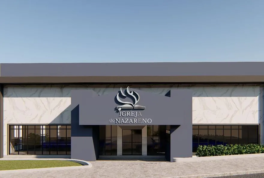 Projeto de fachada da Igreja do Nazareno desenvolvido pela MCL Construtora
